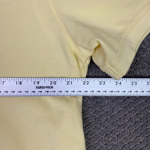 J. CREW Classic Pique Polo Shirt Men's Large Yellow Oarsman Mesh Preppy BE239 - Picture 11 of 12